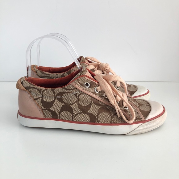 Coach Shoes - Coach Women's "Barrett" Sneakers | Brown and Orange | Size 7.5
